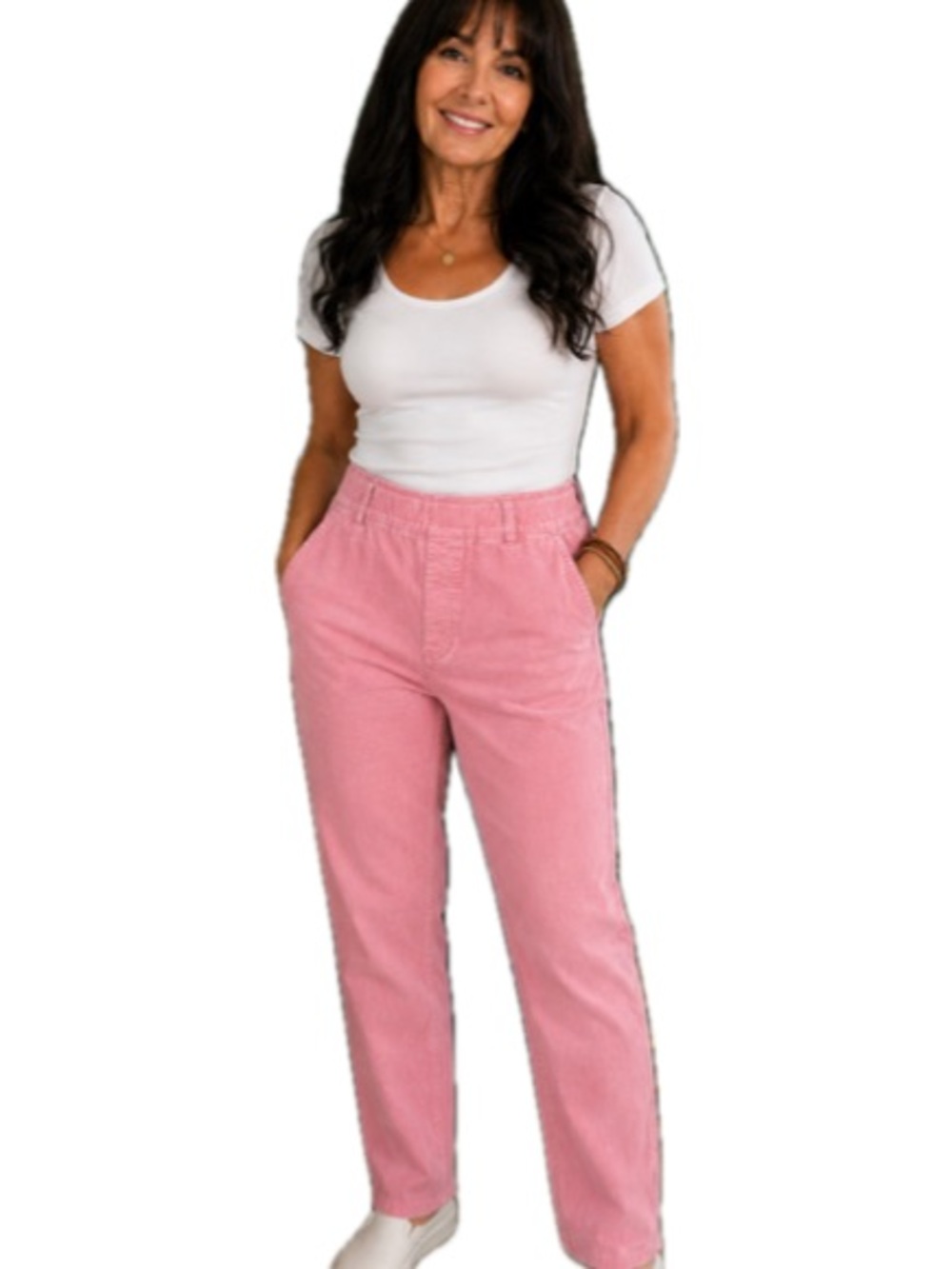 Juicy Couture Pink Corduroy Straight Leg Pants